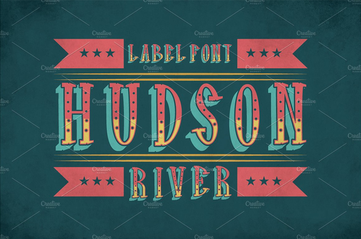 Hudson Vintage Label Typeface