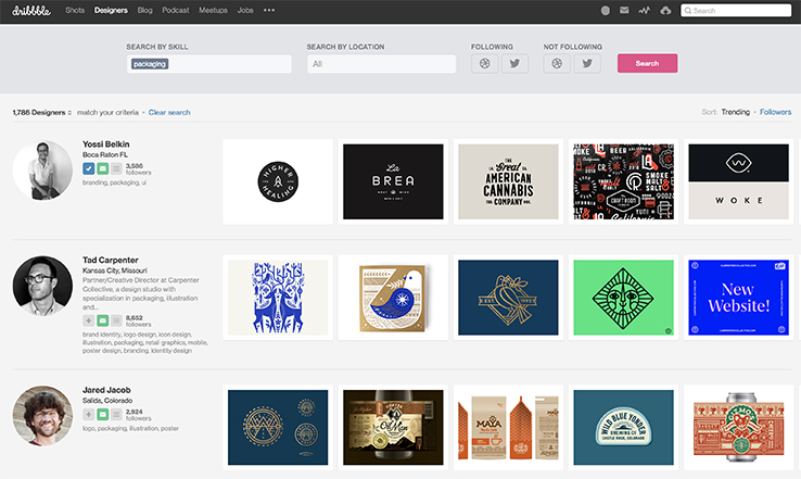 dribbble-packaging-designer-skill-search