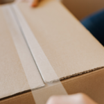 sealing a shipping box
