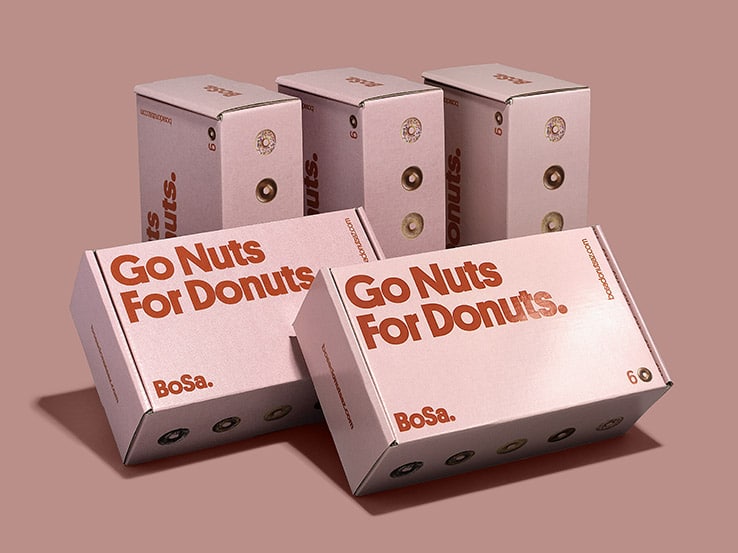 Bosa Donuts custom retail packaging