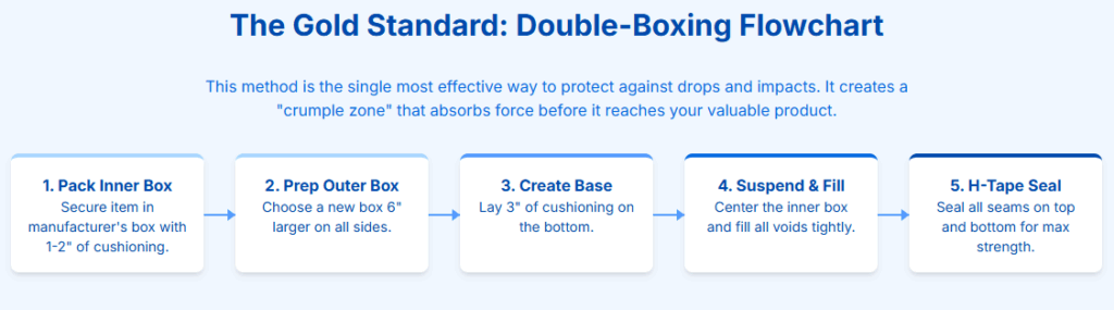 a flow chart on to package electronics