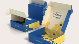 Open custom printed patterned mailer boxes