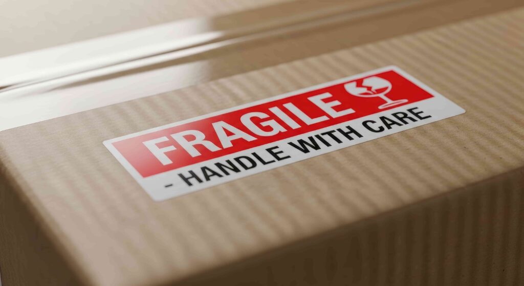fragile and handle with care