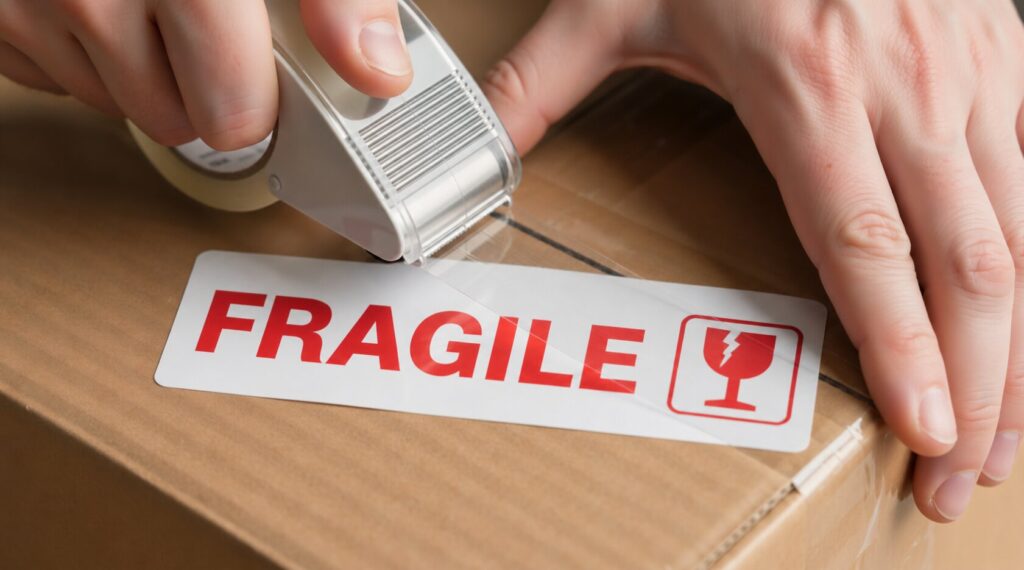 fragile symbol outside the box