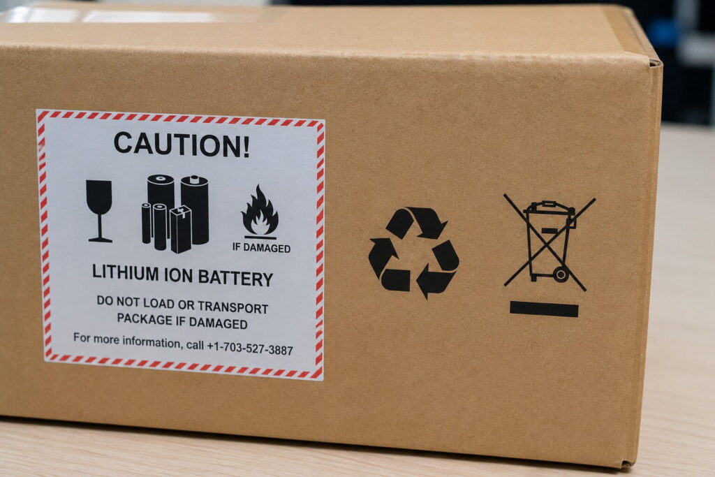 lithium-ion battery shipping warning